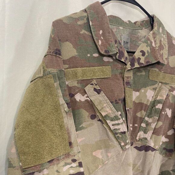 Vintage US Military Combat Uniform Coat Jacket Medium Brown Camouflage Full Zip - Picture 2 of 6